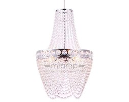 Kryształowa LAMPA wisząca PERSEO 31-57495 Candellux pałacowa OPRAWA zwis ŻYRANDOL glamour chrom