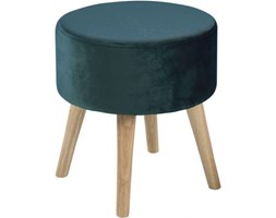 Taboret Sherman zielono-drewniany