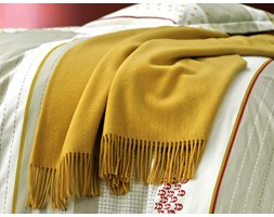 Pled z wełny merynosa Blanc Des Vosges Cuba Jaune