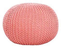 Pufa Leeds koralowa 50 cm