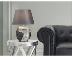 Nowoczesna lampka nocna - lampa stojąca - czarno-srebrna - ESLA