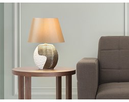 Nowoczesna lampka nocna - lampa stojąca - miedziano-beżowa - ESLA