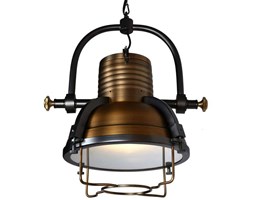 Industrialna LAMPA wisząca EVO P01178BR fabryczna OPRAWA zwis REFLEKTOR high bay drut mosiądz