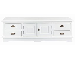 Dekoria Szafka RTV Brighton 160cm white, 160 × 61 × 52 cm