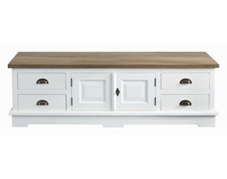 Dekoria Szafka RTV Brighton 160cm white&natural, 160 × 61 × 52 cm