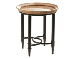 Dekoria Stolik kawowy Kendari natural okrągły 55cm, 55 × 60 cm