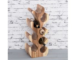 Dekoria Stojak na wino Depok 68,5cm natural, 27 × 19,5 × 68,5 cm