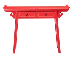 Dekoria Konsola Akane red 125cm, 125 × 38 × 89 cm