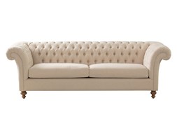 Dekoria Sofa Chester Custard 237x90x80cm, 237 × 90 × 80 cm