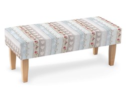 Dekoria Ławka, róże i serca na pastelowych deskach, 100 × 40 × 40 cm, Ashley