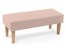 Dekoria Ławka, szare romby na łososiowym tle, 100 × 40 × 40 cm, Geometric