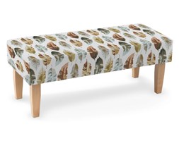 Dekoria Ławka, kolorowe liście na białym tle, 100 × 40 × 40 cm, Urban Jungle