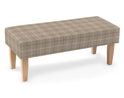 Dekoria Ławka, szaro- beżowa krata, 100 × 40 × 40 cm, Edinburgh
