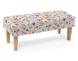 Dekoria Ławka, kolorowe kwiaty na kremowym tle, 100 × 40 × 40 cm, Flowers