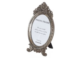 Dekoria Ramka Antonia 15,5x27cm owalna silver, 15,5x27cm
