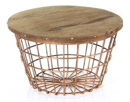Dekoria Stolik Copper Basket 30cm, 50 × 50 × 30 cm