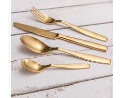 Dekoria Sztućce Gaya Gold Satin PVD komplet dla 6 osób 24części, 43,5 × 32,5 × 5 cm