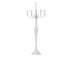 Dekoria Świecznik pięcioramienny Glamour White wys. 104cm, 45x45x104cm