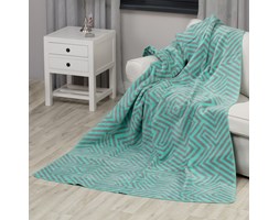 Dekoria Koc Cotton Cloud 150x200cm Mint Maze, 150x200cm
