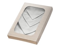 Dekoria Komplet serwetek 12szt. 42x42 milano białe, 42 × 42