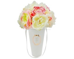FLOWER BOX ZE SZTUCZNYCH KWIATÓW " JUST FOR YOU WHITE " H 45 CM