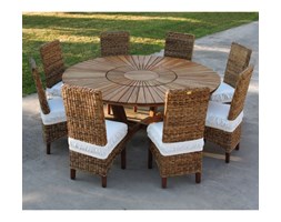 Stół okrągły z masywnego teak Real Table
