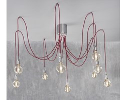 MORE lampa wisząca 9 x 60W E27 ( przewód czerwony) KASPA 10370911