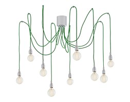 MORE lampa wisząca 9 x 60W E27 ( przewód zielony) KASPA 10371913