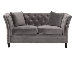 Dekoria Sofa Chesterfield Modern Velvet Dark Grey 2os., 172 × 87 × 82 cm