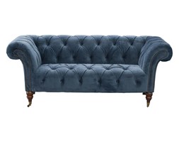 Dekoria Sofa Chesterfield Glamour Velvet Midnight 2os., 187 × 94 × 75 cm