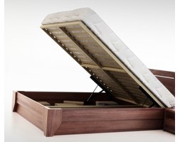 HANOY z pojemnikiem łóżko z drewna bukowego, rozmiar 140x200
