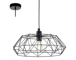 Lampa wisząca Eglo Carlton 2 49487 druciana oprawa zwis żyrandol 1x60W E27 czarna >>> RABATUJEMY do 20% KAŻDE zamówienie !!!