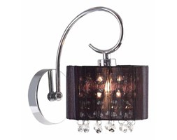 Kinkiet lampa ścienna Italux Span 1x60W E14 chrom/czarny MBM1583/1 - wysyłka w 24h