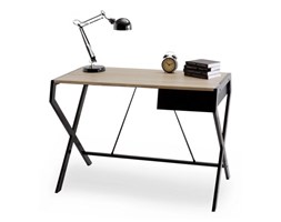 Biurko Designo czarne z szufladą w minimalistycznym stylu