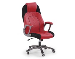 Modny fotel gabinetowy VIPER czerwono-czarny