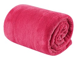 Ciepły koc z mikrofibry 130x160 fuksja