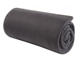 Szary koc polarowy z obszyciami Basic 130x170cm