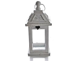 Lampion drewniany White II