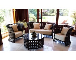 Bel Giardino VICENZA Awangardowy komplet mebli ogrodowych z rattanu syntetycznego