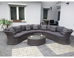 BelGiardino MODENA Modułowa sofa tarasowa z technorattanu w kształcie półokręgu