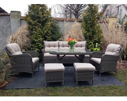 Bel Giardino ARES BIG Duży zestaw kawowo-obiadowy z technorattanu