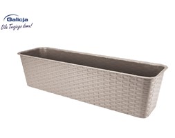Doniczka balkonowa RATTAN 60cm, karmel