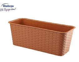 Doniczka balkonowa RATTAN 40cm, terakota