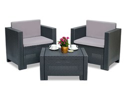 Meble balkonowe z technorattanu Colorado Terrace antracyt