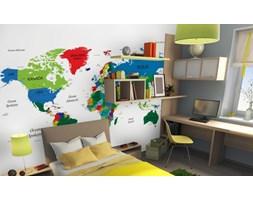 Fototapeta Mapa świata po polsku