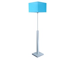 Lampa podłogowa, stojąca LP3TUD biała - abażur TURKUSOWY