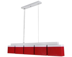 Lampa wisząca - JULS52RODKB 130 cm - abażur CZERWONY