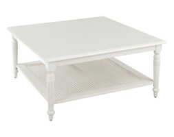 Dekoria Ława Dorothee 90x90x46cm white, 90 × 90 × 46 cm