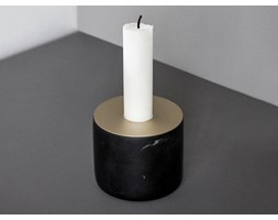 Świecznik Menu Chunk of Black Marble L Brass