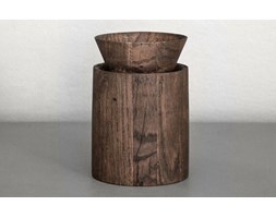Pojemnik z misą Menu Wooden Bowl High Dark Oak